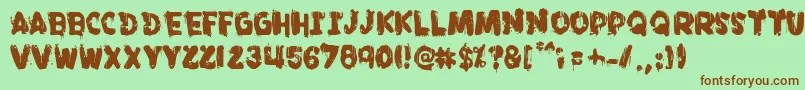 Punkland Font – Brown Fonts on Green Background