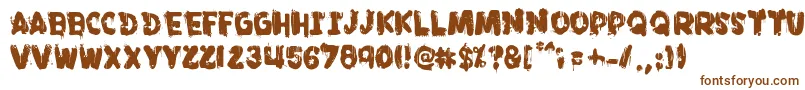 Punkland Font – Brown Fonts on White Background