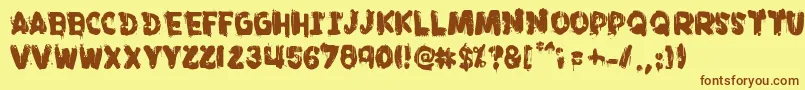 Punkland Font – Brown Fonts on Yellow Background