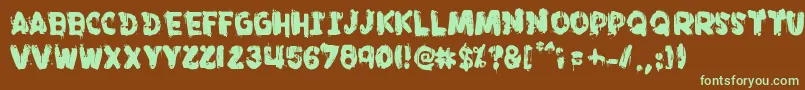 Punkland Font – Green Fonts on Brown Background