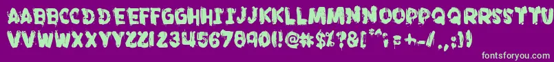 Punkland Font – Green Fonts on Purple Background