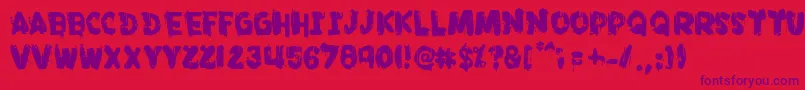 Punkland Font – Purple Fonts on Red Background