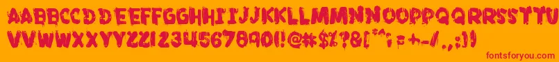 Punkland Font – Red Fonts on Orange Background