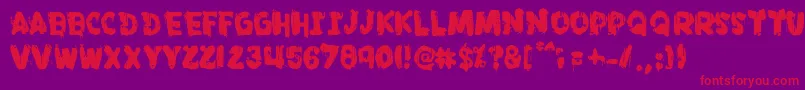 Punkland Font – Red Fonts on Purple Background