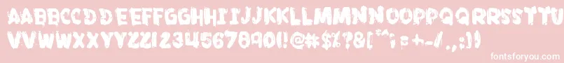 Punkland Font – White Fonts on Pink Background