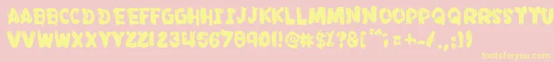 Punkland Font – Yellow Fonts on Pink Background