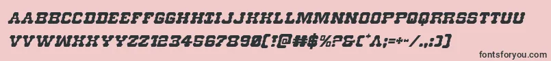 Usmarshalital Font – Black Fonts on Pink Background