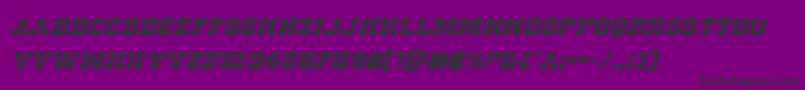 Шрифт Usmarshalital – чёрные шрифты на фиолетовом фоне