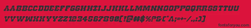 Usmarshalital Font – Black Fonts on Red Background