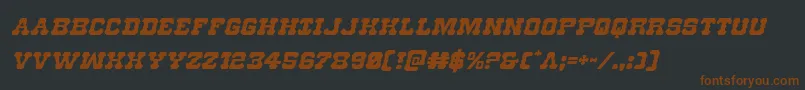 Usmarshalital Font – Brown Fonts on Black Background