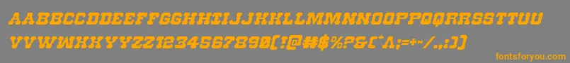 Usmarshalital Font – Orange Fonts on Gray Background