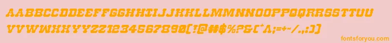 Usmarshalital Font – Orange Fonts on Pink Background