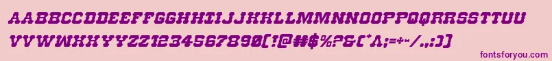 Usmarshalital Font – Purple Fonts on Pink Background