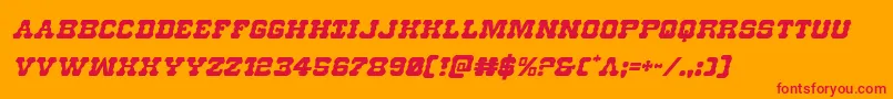 Usmarshalital Font – Red Fonts on Orange Background