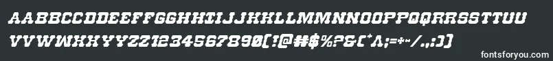 Usmarshalital-fontti – valkoiset fontit mustalla taustalla