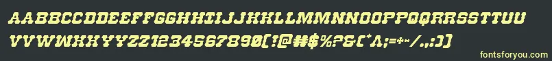 Usmarshalital Font – Yellow Fonts on Black Background