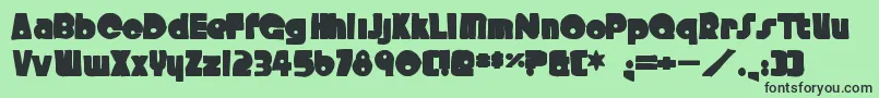 Crystalradiokitink Font – Black Fonts on Green Background