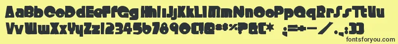 Crystalradiokitink Font – Black Fonts on Yellow Background