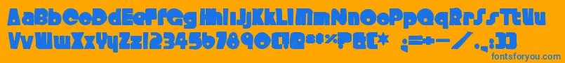 Crystalradiokitink Font – Blue Fonts on Orange Background