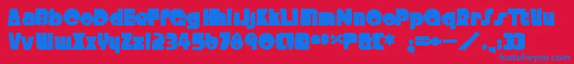 フォントCrystalradiokitink – 赤い背景に青い文字