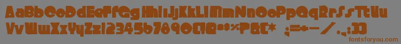 Crystalradiokitink Font – Brown Fonts on Gray Background