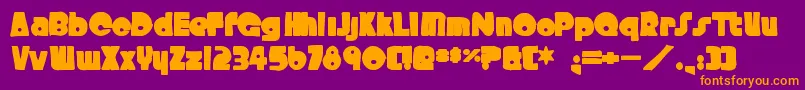 Crystalradiokitink Font – Orange Fonts on Purple Background