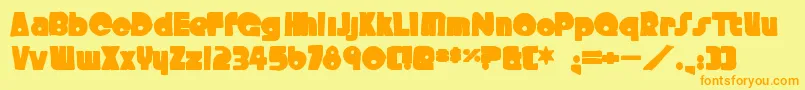 Crystalradiokitink Font – Orange Fonts on Yellow Background