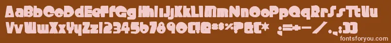 Crystalradiokitink Font – Pink Fonts on Brown Background