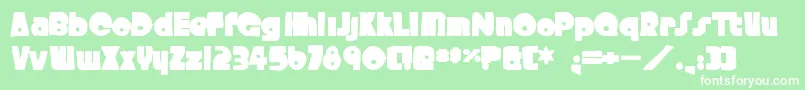 Crystalradiokitink Font – White Fonts on Green Background