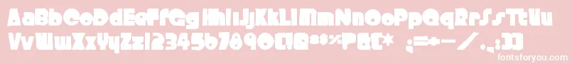 Crystalradiokitink Font – White Fonts on Pink Background