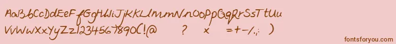 Fiona Font – Brown Fonts on Pink Background