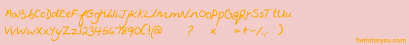Fiona Font – Orange Fonts on Pink Background