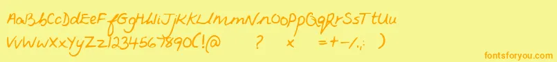 Fiona Font – Orange Fonts on Yellow Background