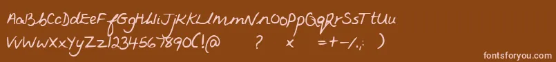 Fiona Font – Pink Fonts on Brown Background