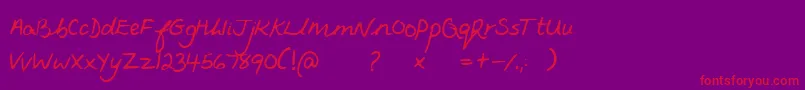 Шрифт Fiona – красные шрифты на фиолетовом фоне