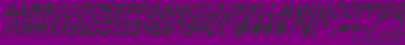 Mighzcb-Schriftart – Schwarze Schriften auf violettem Hintergrund