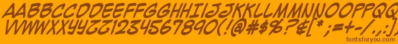 Mighzcb Font – Brown Fonts on Orange Background
