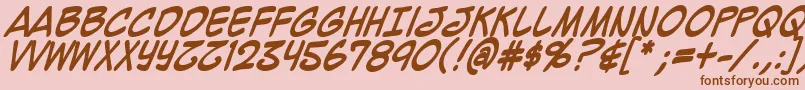 Mighzcb Font – Brown Fonts on Pink Background