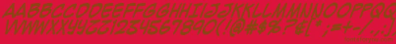 Mighzcb Font – Brown Fonts on Red Background