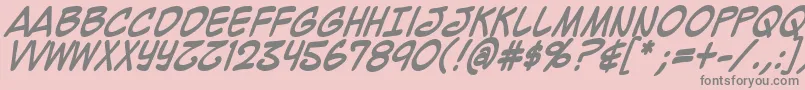 Mighzcb Font – Gray Fonts on Pink Background