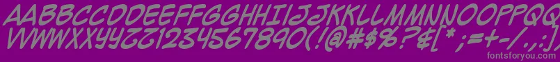 Mighzcb-Schriftart – Graue Schriften auf violettem Hintergrund