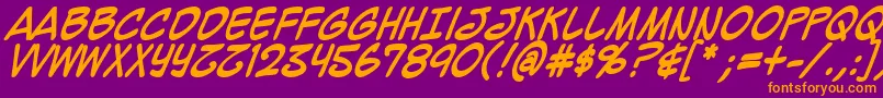fuente Mighzcb – Fuentes Naranjas Sobre Fondo Morado