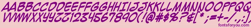 Mighzcb Font – Purple Fonts on Pink Background