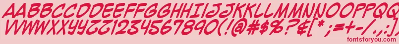 Mighzcb Font – Red Fonts on Pink Background