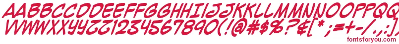 Mighzcb Font – Red Fonts on White Background