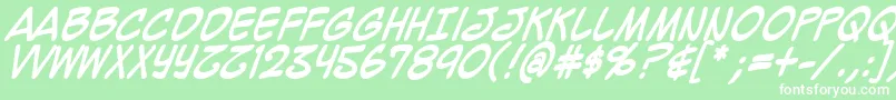 Mighzcb Font – White Fonts on Green Background