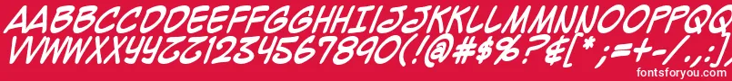 Mighzcb Font – White Fonts on Red Background