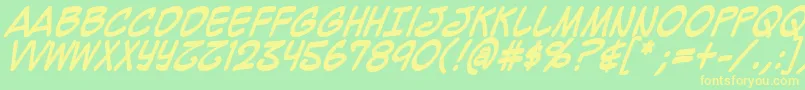 More about Mighzcb Font Mighzcb Font – Yellow Fonts on Green Background
