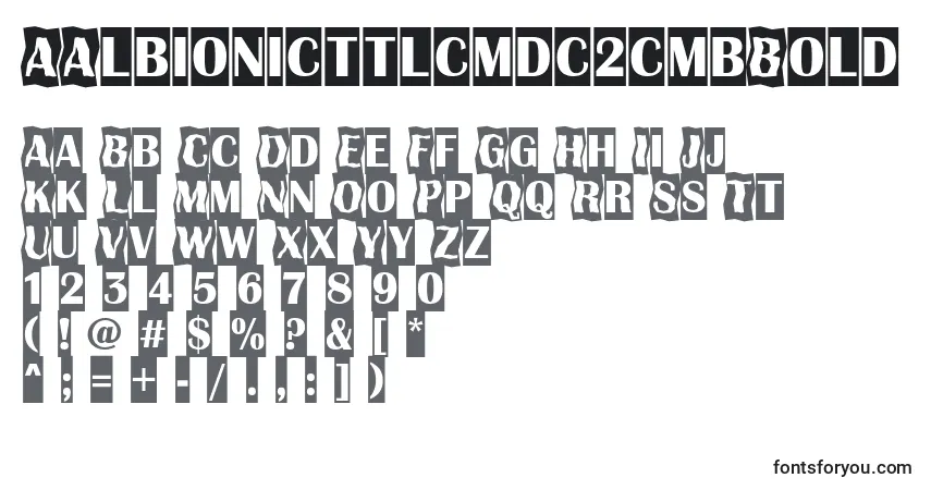 Schriftart AAlbionicttlcmdc2cmbBold – Alphabet, Zahlen, spezielle Symbole