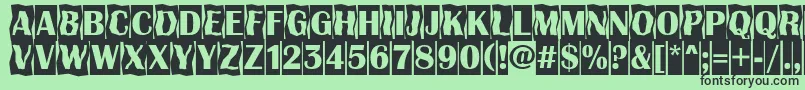 Шрифт AAlbionicttlcmdc2cmbBold – чёрные шрифты на зелёном фоне
